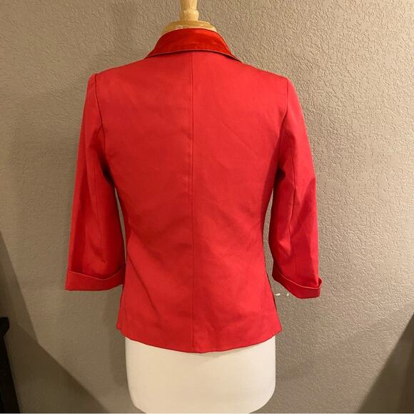 Swoon 3\4 Sleeve Blazer Red Small - Picture 3 of 5